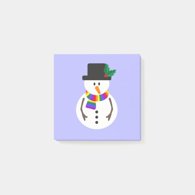 LGBT+ Pride Snowman Post-it Notes (Front)