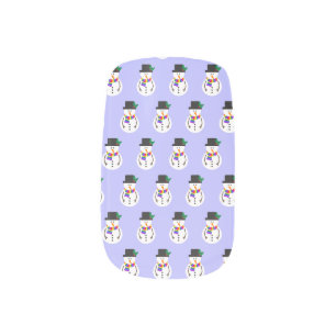 LGBT+ Pride Snowmen Pattern Nail Art