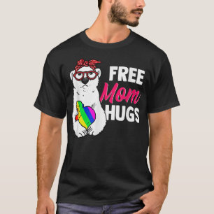 LGBT pride social movement tee free mom hugs bear