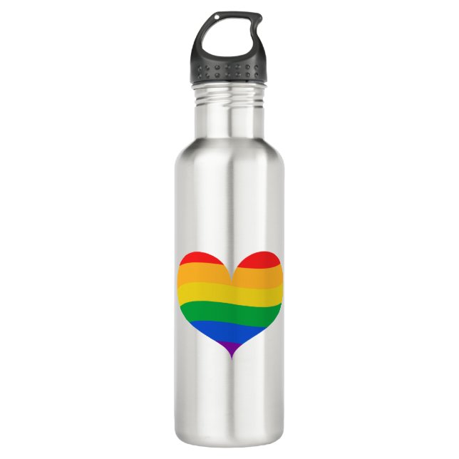 LGBT Pride Stainless Steel Water Bottle (Front)