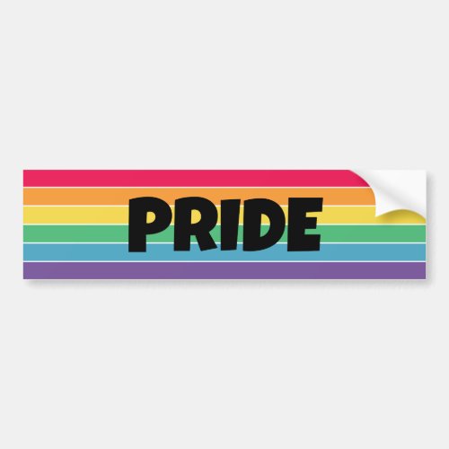 LGBT Pride Sticker  Rainbow Stripe
