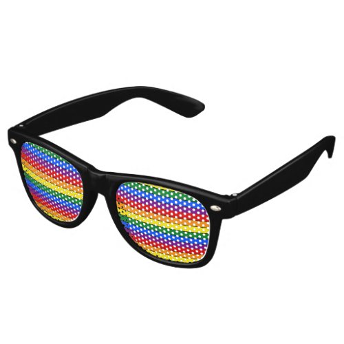 LGBT pride stripes Retro Sunglasses