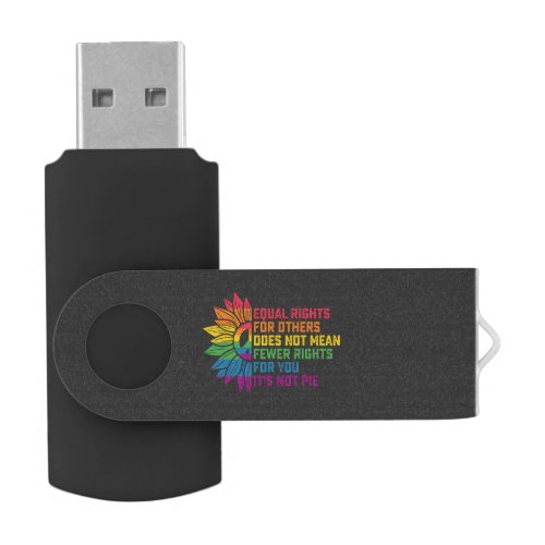 LGBT Pride Sunflower Equal Rights For Others Flash Drive