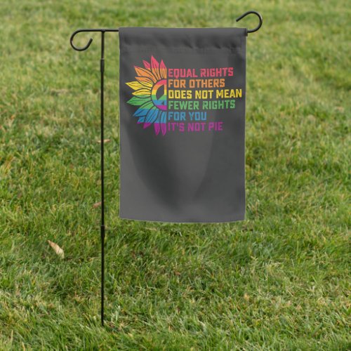 LGBT Pride Sunflower Equal Rights For Others Garden Flag
