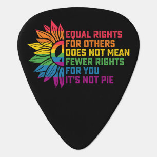 LGBT Pride Sunflower Equal Rights For Others Guitar Pick