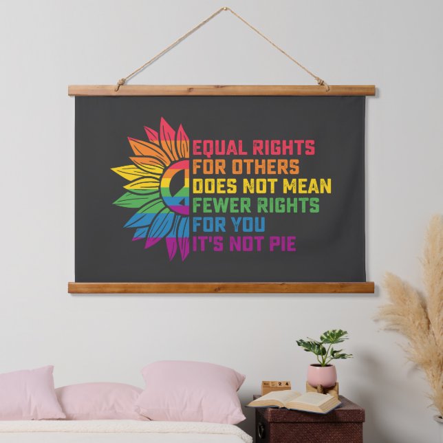 LGBT Pride Sunflower Equal Rights For Others Hanging Tapestry (Bedroom)