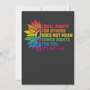 LGBT Pride Sunflower Equal Rights For Others Invitation