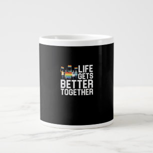 LGBT Pride Support Life Gets Better Together Inclu Giant Coffee Mug