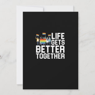 LGBT Pride Support Life Gets Better Together Inclu Holiday Card