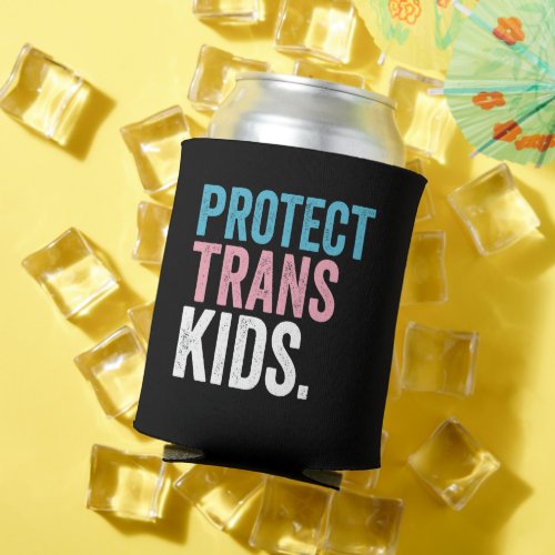 LGBT Pride Support Protect Trans Kids Vintage Can Cooler
