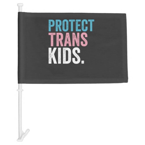 LGBT Pride Support Protect Trans Kids Vintage Car Flag