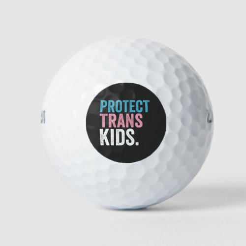 LGBT Pride Support Protect Trans Kids Vintage Golf Balls