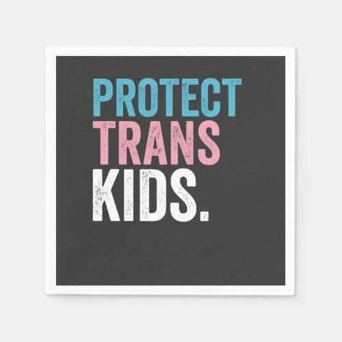 LGBT Pride Support Protect Trans Kids Vintage Napkins