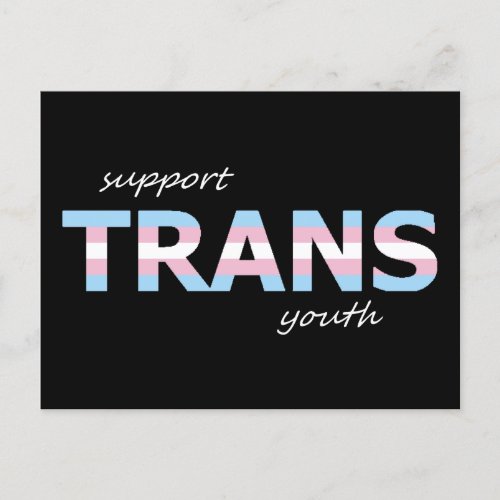 LGBT Pride Support Transgender Youth Postcard