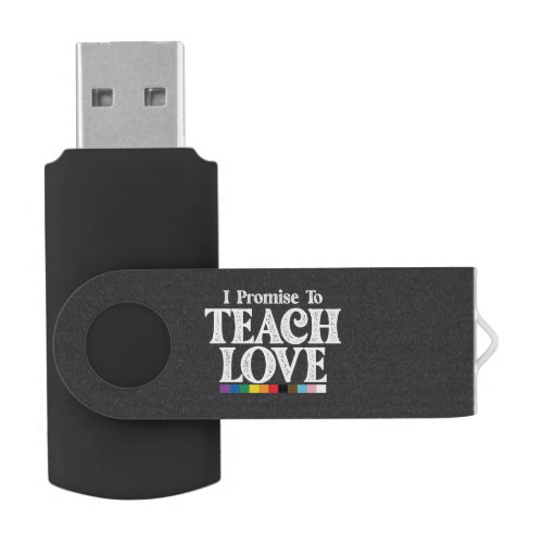 LGBT Pride Teacher I Promise To Teach Love Gay Flash Drive