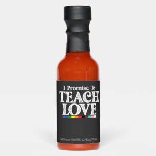 LGBT Pride Teacher I Promise To Teach Love Gay Hot Sauces