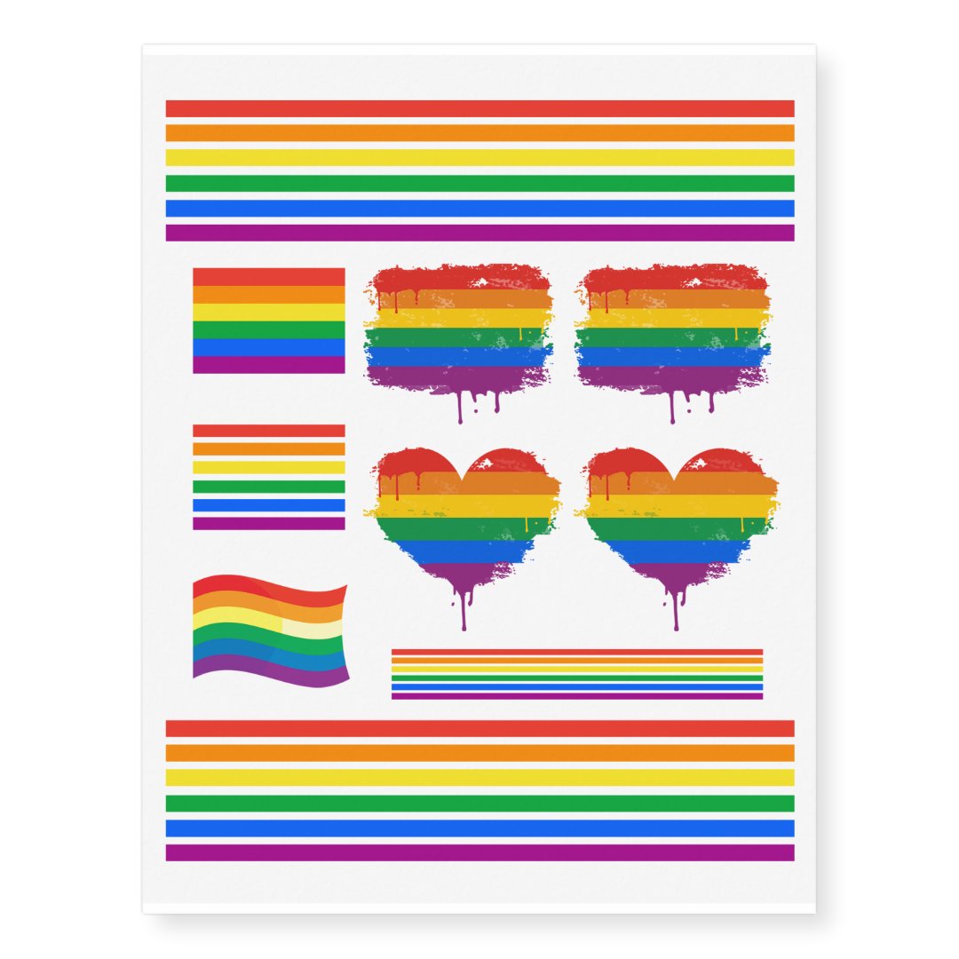 Lgbt Pride Temporary Tattoos Zazzle 3954