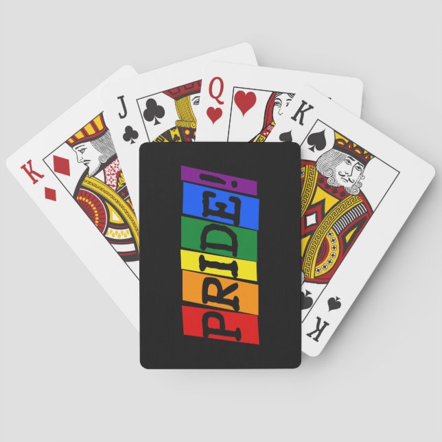 LGBT pride text sign Poker Cards (Back)