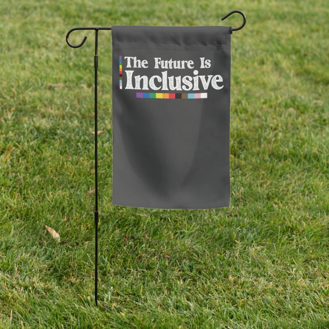 LGBT Pride The Future Is Inclusive Gay Lesbian Garden Flag (In SItu)