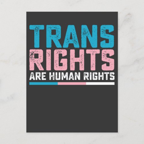 LGBT Pride Trans Rights Are Human Rights Invitation Postcard