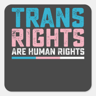 LGBT Pride Trans Rights Are Human Rights Square Sticker