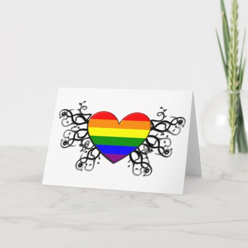 LGBT Pride Valentines Day Heart Holiday Card