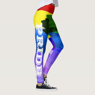 LGBT Pride Watercolor Brush Strokes Rainbow Leggings