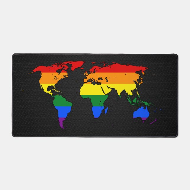 LGBT pride world map  Desk Mat (Front)