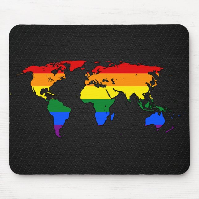 LGBT pride world map  Mouse Pad (Front)