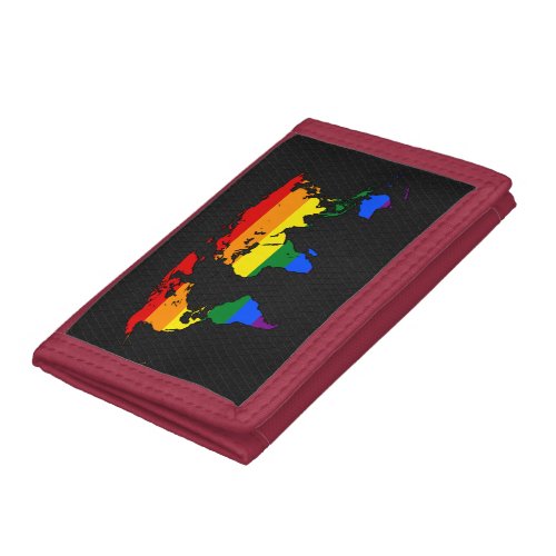 LGBT pride world map  Trifold Wallet