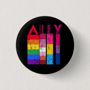 LGBT Proud Ally Gay Lesbian Bisexual Trans Pride R Button