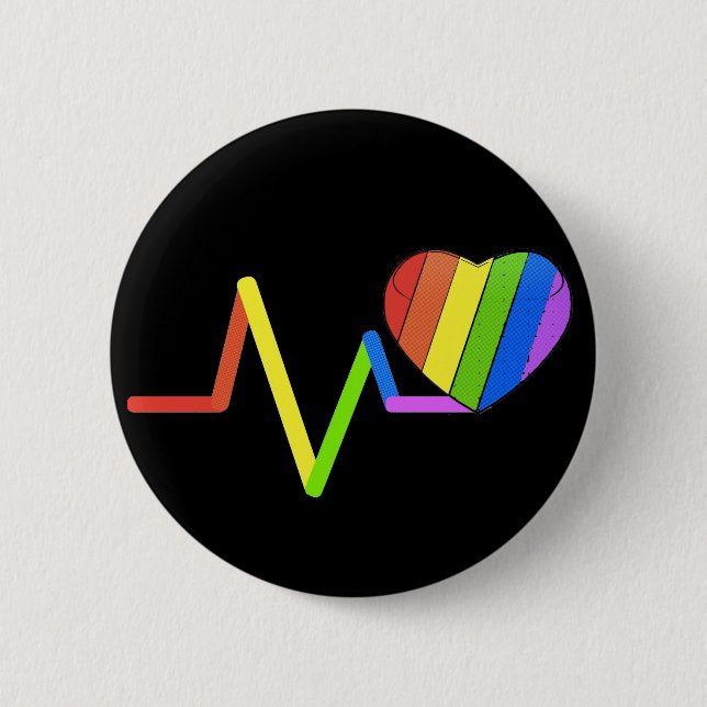 LGBT Pulse Orlando Tribute #LoveWins Button (Front)