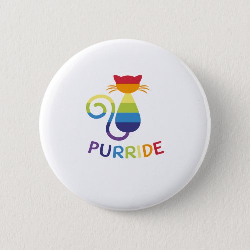 Lgbt Purride Gay Lesbian Pride Cat Funny Gift Button