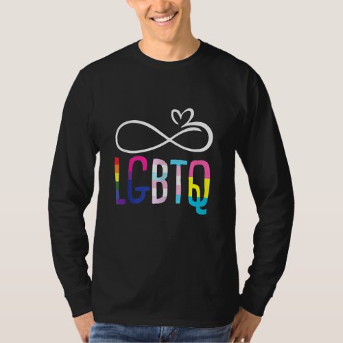 Lgbt Q Pride Flag Infinity Gay Bi Trans Intersexua T_Shirt