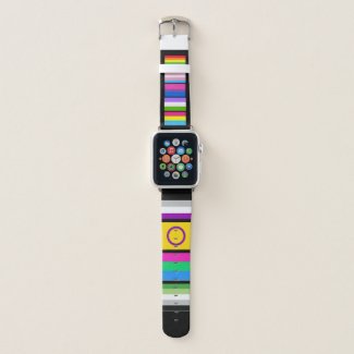 LGBT QIA Pride 9 x FLAGS  Rainbow Awareness Chic Apple Watch Band