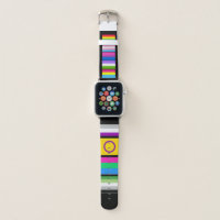 LGBT QIA Pride 9 x FLAGS  Rainbow Awareness Chic Apple Watch Band