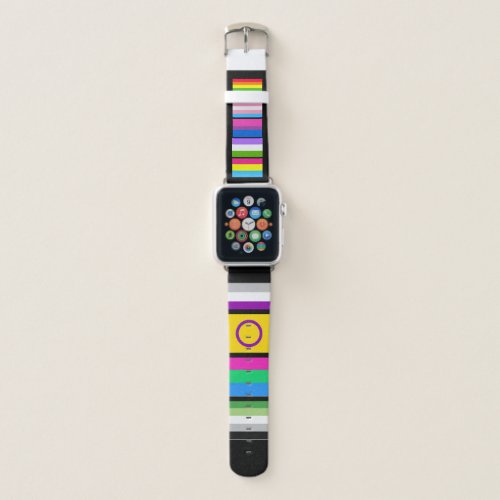 LGBT QIA Pride 9 x FLAGS  Rainbow Awareness Chic Apple Watch Band