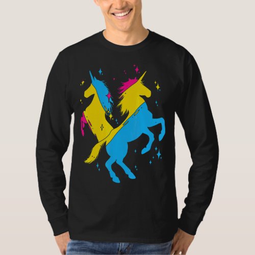 Lgbt Queer Pride Month Pansexuality Flag Unicorn P T_Shirt