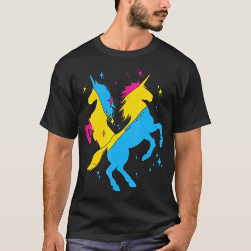 Lgbt Queer Pride Month Pansexuality Flag Unicorn P T_Shirt