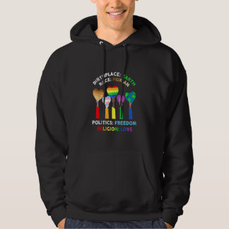 Lgbt Race Human Birthplace Earth Religion Love    Hoodie
