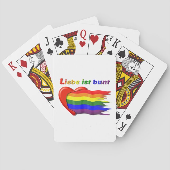 LGBT Rainbow 2 - Love Playcards Poker Cards (Back)