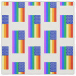 LGBT Rainbow American Flag Fabric