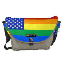 LGBT Rainbow American Flag Messenger Bag LGBT Rainbow American Flag Messenger Bag