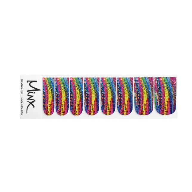 LGBT Rainbow Artistic Diversity Pattern Minx Nail Wraps (Right Hand)