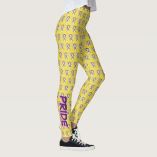 LGBT Rainbow Awareness Ribbon Custom Leggings