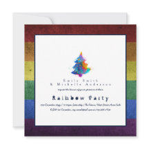 LGBT Rainbow Christmas Tree Party Gay Pride