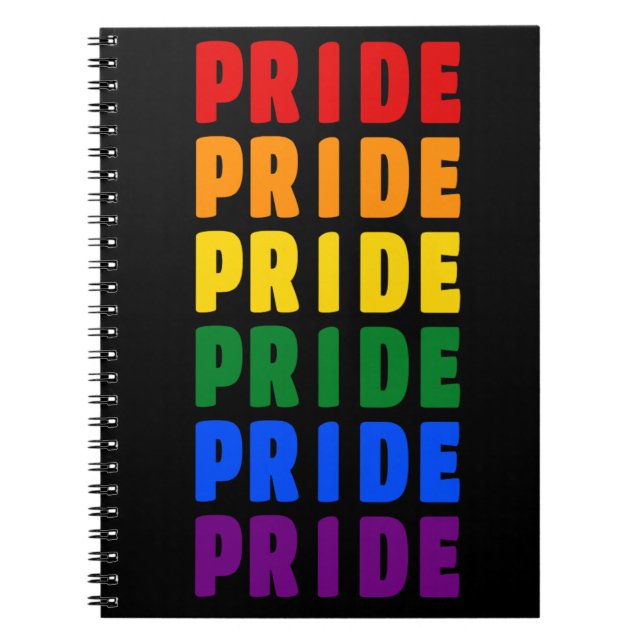 LGBT Rainbow Colors Pride Notebook (Front)