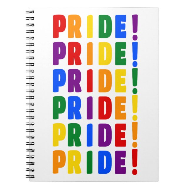 LGBT Rainbow Colors Pride Notebook (Front)