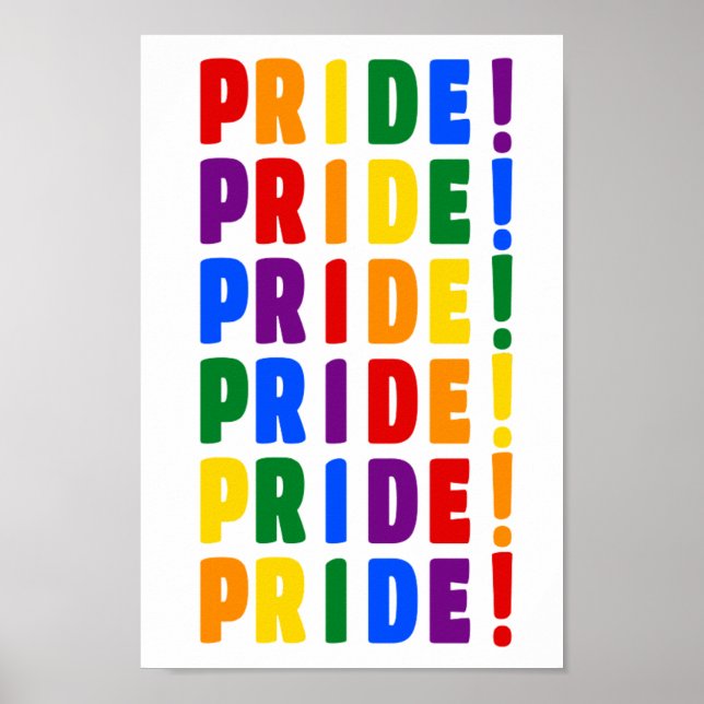 LGBT Rainbow Colors Pride Poster (Front)
