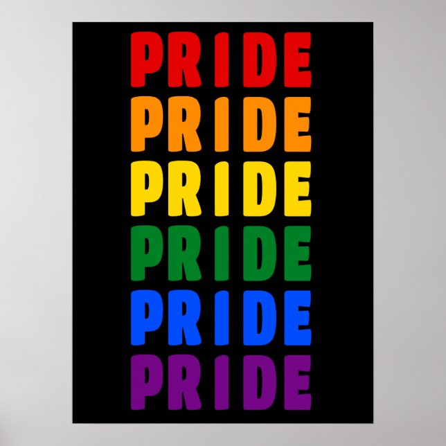 LGBT Rainbow Colors Pride Poster (Front)